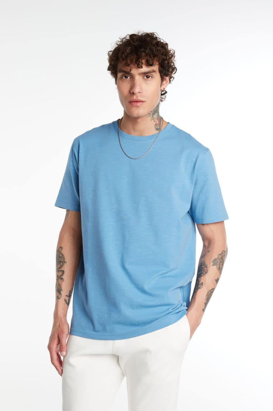T-shirt Básica Celeste